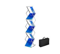 Scaffale for letteratura 6 tasche Pop Up Leggero Porta cataloghi Supporto for hotel Mostra Ufficio Negozio Portariviste in alluminio Per uso fai da te