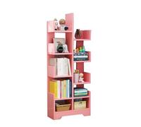 Scaffale for libri a forma di albero a 7-9 livelli, scaffale for libri ed espositore, libreria ad angolo alta e stretta, adatta for soggiorni e uffici domestici(Color 4,9-Tier)