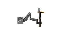 Scaffale for libri del dormitorio scolastico ribaltabile senza danneggiare il supporto for monitor telescopico regolabile con braccio a pressione d'aria da tavolo 23-24-27 pollici(Black)