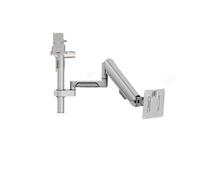 Scaffale for libri del dormitorio scolastico ribaltabile senza danneggiare il supporto for monitor telescopico regolabile con braccio a pressione d'aria da tavolo 23-24-27 pollici(Gray)