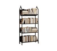 Scaffale For Libri Geometrico In Metallo A 3/4 Livelli, Libreria Da Pavimento For Carichi Pesanti Con Ruote, Espositore Con Capacità Di Carico Di 150 Kg For Arte E Ornamenti