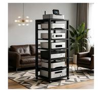 Scaffale For Rack Audio/video, Supporto Multimediale Mobile For Lettori CD/giradischi For Ufficio Domestico, Ricevitore For Componenti Stereo/armadietto(Nero)
