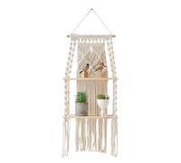 Scaffale galleggiante Boho, Scaffali per piante da parete | Scaffale per piante Arazzo Boho, Scaffali portaoggetti a 2 piani - Scaffale portaoggetti rustico, Decorazione murale Boho Per