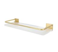 Scaffale Galleggiante, Facile Pulizia Multinazionale Pulizia per Pulizia Salvatore di Stoccaggio Decorativo con Viti da Soggiorno (GOLD)