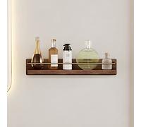 Scaffale galleggiante multifunzionale in legno da parete, per bagno, cucina e camera da letto, elegante organizer per la decorazione della casa e risparmio di spazio