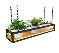 Scaffale galleggiante per bicchieri da vino, Mensole sospese al soffitto for piante, espositore portaoggetti da bar, diverse dimensioni(140x25x15cm)