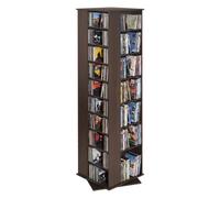 Scaffale Girevole 360° con 34 Scomparti Libreria Porta Riviste e Collezioni
