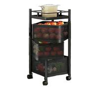 Scaffale girevole multi-strato per snack, organizer da cucina di grande capacità per frutta e verdura, efficiente risparmio di spazio