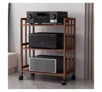 Scaffale HiFi 2/3/4/5 Livelli AV Supporto multimediale regolabile per ufficio e casa, lettore CD/DVD, ricevitore stereo, TV, proiettore, stampante, armadio a rotelle