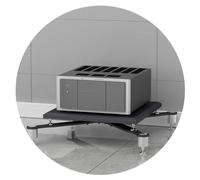Scaffale HiFi AV Shelf Audio Cabinet 1/2 livelli MDF TV Stand - Robusto supporto per giradischi con spazio per stampante, mobile multifunzionale per Home Entertainment Media Uni