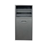 Scaffale impermeabile da incasso per bagno, con cestino della spazzatura integrato, organizer in acciaio inox per doccia, cucina, soggiorno e camera da letto, soluzione salvaspazio