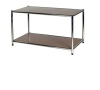 Scaffale in Acciaio Cromato 2 Ripiani Marroni Tosini E-408040B