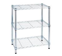 Scaffale in Acciaio Cromato 3 Piani 36X60X75Cm Tosini Light AC1424-3