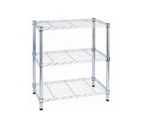 Scaffale in Acciaio Cromato 3 Ripiani 60x35x90 cm Fadi