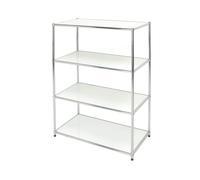 Scaffale in Acciaio Cromato 4 Ripiani Bianchi Tosini E-408012W