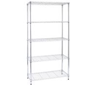 Scaffale in Acciaio Cromato 5 Piani 35X90X177Cm Tosini Light AC1436-5