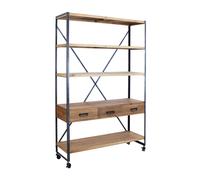 Scaffale in acciaio e legno a 4 ripiani Linea Classic