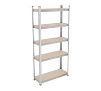Scaffale in acciaio Mensola robusta Scaffalatura componibile 5 ripiani 250 kg