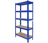 Scaffale in Acciaio Senza Bulloni T-Rax Blu Largo 75cm per Magazzino e Garage