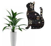 Scaffale in di legno - luna di gatto per | Crystaal Shealf nero design a parete per display a parete, decorazione, estetica gotica, altare boho, conservazione spirituale