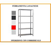 Scaffale in kit di montaggio 5 ripiani cm 100 x 40 portata 80 kg altezza 185 cm
