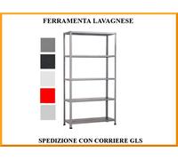 Scaffale in kit di montaggio 5 ripiani cm 100 x 40 portata 80 kg altezza 185 cm