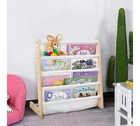 Scaffale in legno per bambini Scaffale in legno per bambini Scaffale di lettura per bambini Scaffale di archiviazione Semplice Libreria Mobili 75 x 78 x 30cm