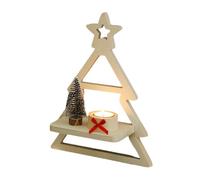 Scaffale in Legno | Portaoggetti Per Conservazione A Design Albero Di Natale,Ripiani da Parete per Piante con Ganci Appendibili a Tema Natalizio - Per Le Feste Camera Da Soggiorno Cucina Ingresso