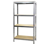 SCAFFALE IN METALLLO "JOKER" IN KIT CON 4 RIPIANI, 120x50x180 CM - GRIMA