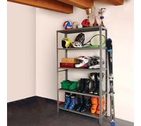 SCAFFALE IN METALLO CM 100X40 H. 188 GRIGIO