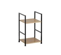 Scaffale in metallo con 2 ripiani in pannello truciolare 30x24x48 cm Multicolore
