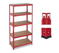 Scaffale in metallo Mobile multiuso Organizer da garage 5 ripiani 17,5 kg