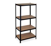 Scaffale in metallo nero con 1060 kg Mobile da garage 4 ripiani 20 kg 20,4 kg