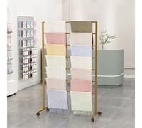 Scaffale in metallo per sciarpe, con ruote, altezza 80 cm, versatile, espositore per sciarpe, fiocchi e fermacravatte, soluzione ideale per riporre capi di abbigliamento