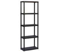 Scaffale in plastica 5 ripiani, mis. 600 L x 300 P x 1760 H mm