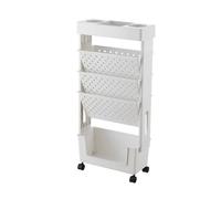Scaffale in plastica con carrello mobile a 5 strati per scaffali verticali per l