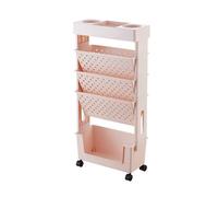 Scaffale in plastica con carrello mobile a 5 strati per scaffali verticali per l