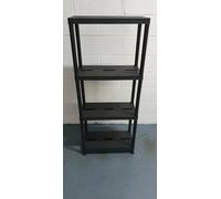Scaffale in plastica resina 4 ripiani portata 125 kg interno esterno 60x30x138cm