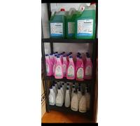 Scaffale in plastica resina 4 ripiani portata interno esterno nero resistente