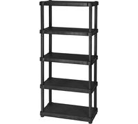 SCAFFALE RESINA 5 RIPIANI CM 90X40X188H NERO ANTIURTO (38395)