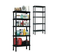 Scaffale in resina con 5 ripiani multiuso 80x40x188h cm per esterno terrazzo