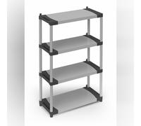 Scaffale in resina PVC 4 ripiani portata 80 Kg 80x40x165 cm