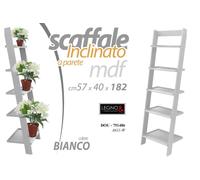 SCAFFALE INCLINATO A PARETE LIBRERIA APPOGGIO 5 RIPIANI SALOTTO MODERNO H18257
