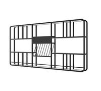 Scaffale industriale da parete per bottiglie di vino a 3 ripiani, multifunzione, espositore per bottiglie di vino e bicchieri, nero, 280 x 120 cm, perfetto per bar e ristoranti
