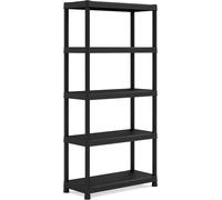 Scaffale 5 ripiani Keter 9980000 in resina Nero 90 x 40 x 182 cm