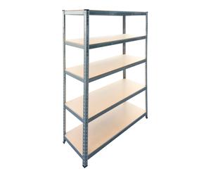 Scaffale kit 5 piani ad incastro carico pesante Top Design - Brixo Silver 300