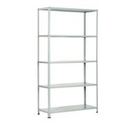 Scaffale Kit 5 Ripiani acciao grigio Scaffalatura senza montanti 80x40 H186 cm