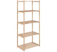 SCAFFALE KIT IN LEGNO RETTANGOLARE MISURE 171X65X40 CM A 5 PIANI