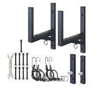 Scaffale laterale d'acciaio della scala per i rimorchi con la struttura di sostegno triangolare e capacità nominale di 300 libbre per il trasporto materiale lungo