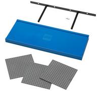 Room Copenhagen Lego - Mensola da parete con 3 pannelli, 38,5 x 2,5 x 15 cm, colore: Blu